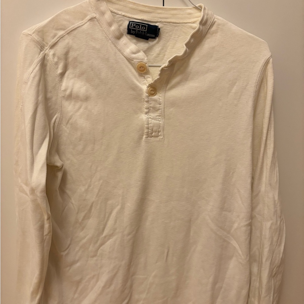 Vintage polo by Ralph Lauren, long sleeve cotton shirt, size large.